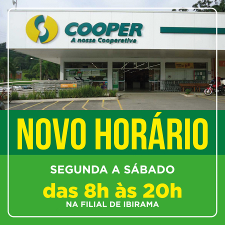 Cooper Ibirama amplia hor�rio de atendimento 