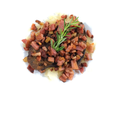 F�gado com farofa de Bacon