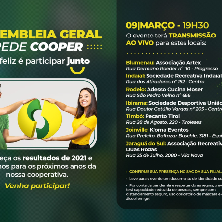 Locais Assembleia Geral Ordin�ria 2022