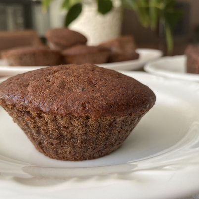 Muffins de chocolate sem gl�ten para congelar