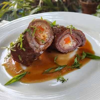 Bife a rol� recheado