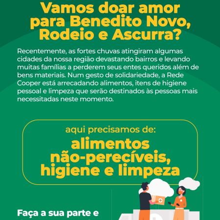 Rede Cooper arrecada doa��es para as cidades atingidas pela chuva