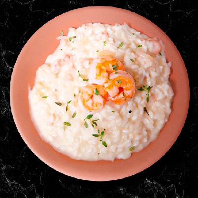 Risoto de camar�o com abacaxi