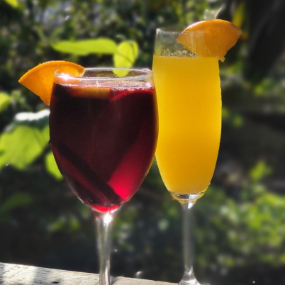 Drinks de ver�o: Sangria e Mimosa