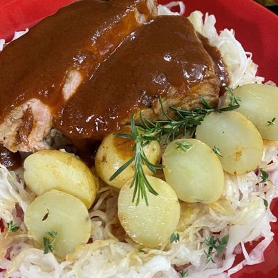 Costela su�na ao molho curry