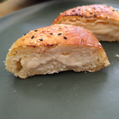 P�o de batata recheado na fritadeira el�trica