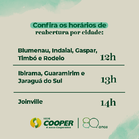 Rede Cooper estar� fechada na manh� do dia 8 de julho