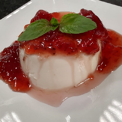 Panna Cotta com calda