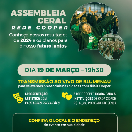 Locais Assembleia Geral Ordin�ria 2025