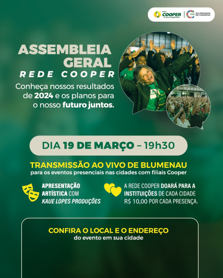 Locais Assembleia Geral Ordinária 2025