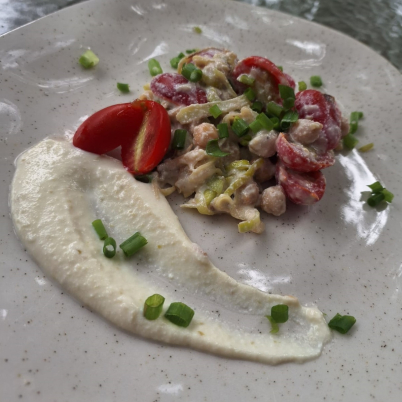 Salada cremosa de gr�o de bico