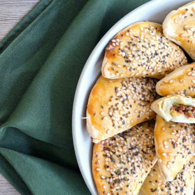 Mini pastel assado - lanche para congelar
