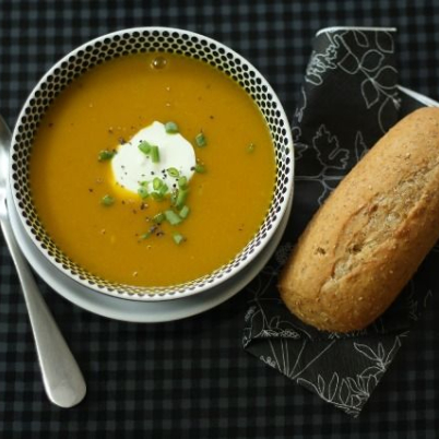 Creme de ab�bora com cream cheese